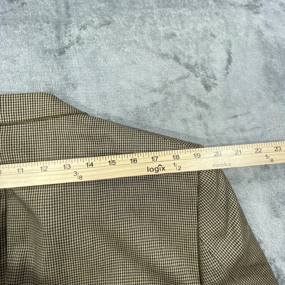 Jos A Bank Blazer Men's 40S Brown Jacket Sport Coat Houndstooth 100% Wool Suit